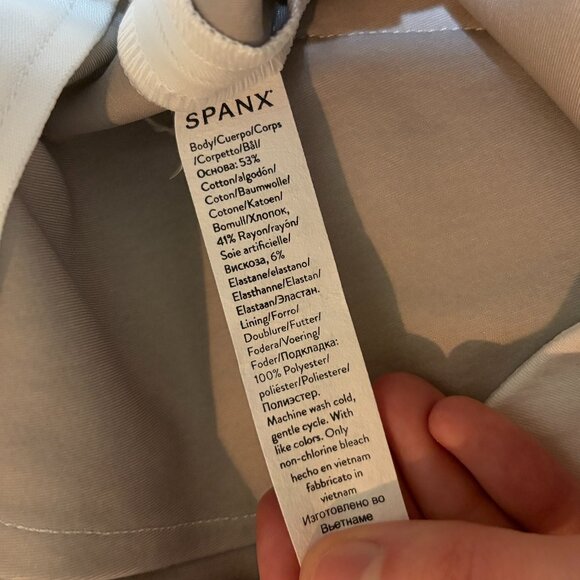 Spanx On-The-Go Slim Straight Leg Pants Classic White Dress Pant - Picture 10 of 14